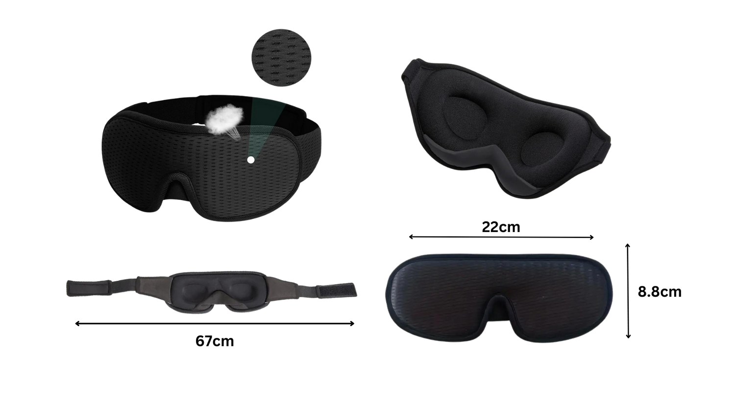 3D Lightweight Sleeping Masks