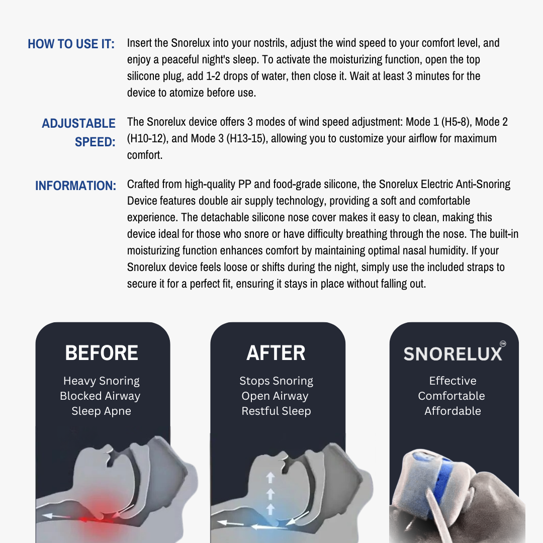 Advanced Electric Anti-Snoring Device - Snorelux®